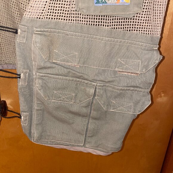 Ex Officio Men's Mesh Fishing Vest Hiking Outdoor Cargo Khaki Size XL - Picture 6 of 7